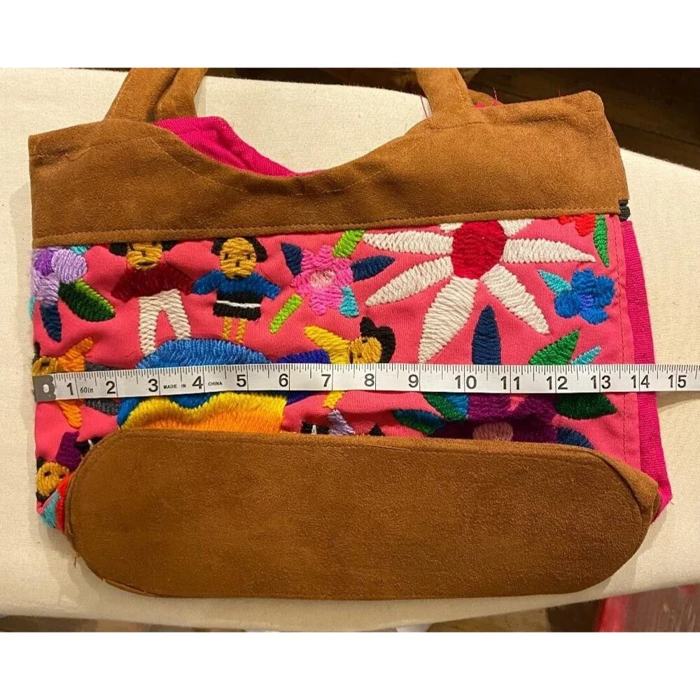 Authentic Embroidered Floral Mexican Boho Hipster Bag Purse CLEAN!